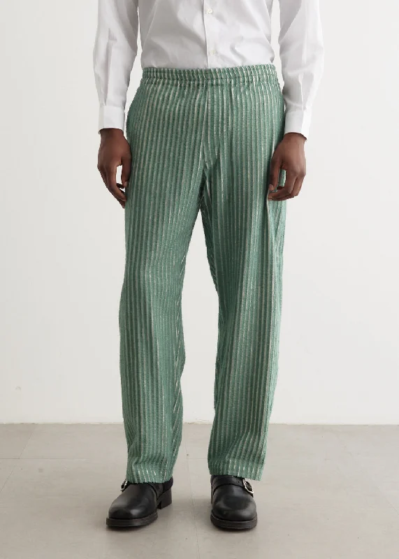 Hand-Frayed Stripe Trousers