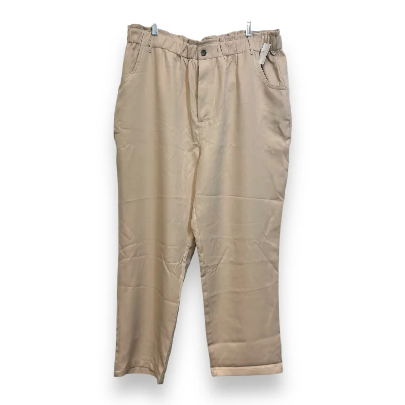 Pants Cropped By Eesome In Tan, Size: 2x