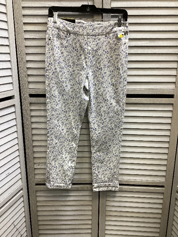 Pants Cropped By Mario Serrani In Floral Print, Size: S