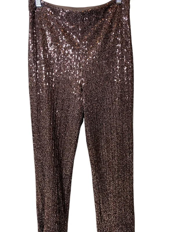 Pants Designer By Badgley Mischka In Brown, Size: 6