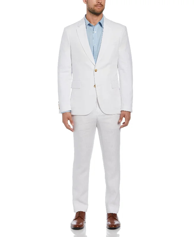 Delave White Linen Suit