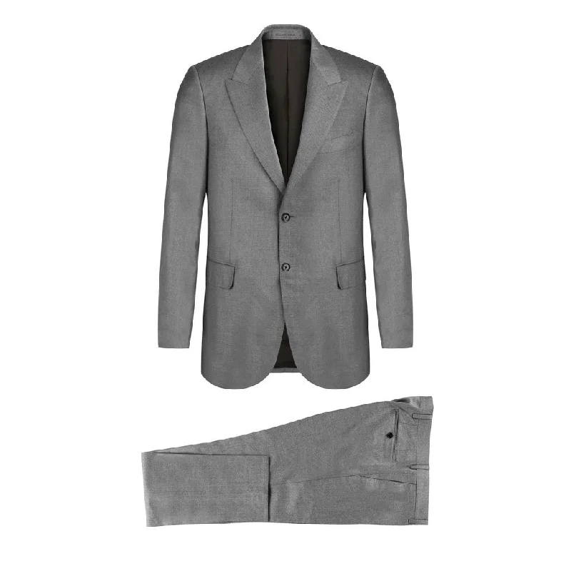 HENRY SARTORIAL Must Peak Lapel 2 Button Suit GREY REG