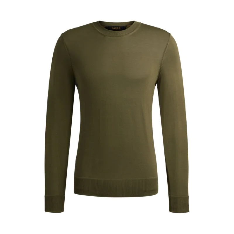 Regular-fit sweater in fine-gauge silk