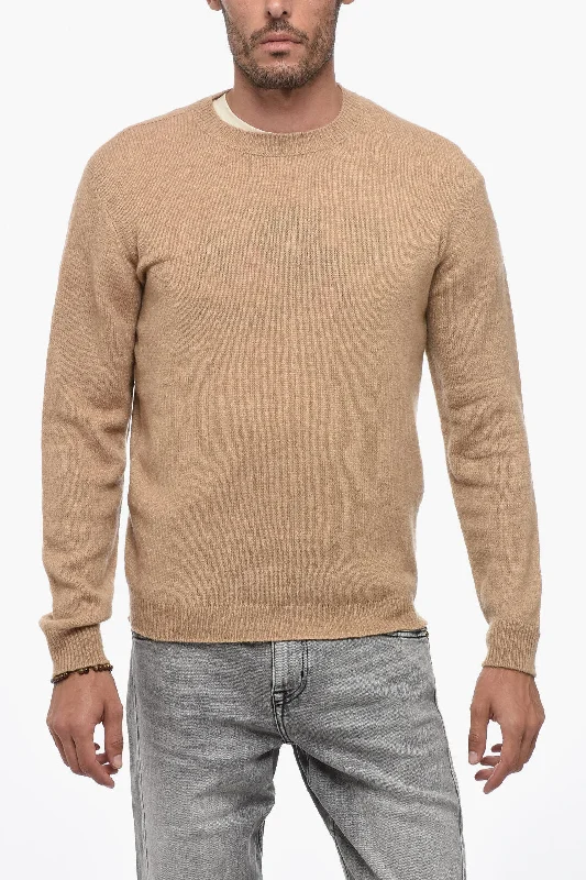 Roberto Collina Crew Neck Wool and Camel Blend Sweater