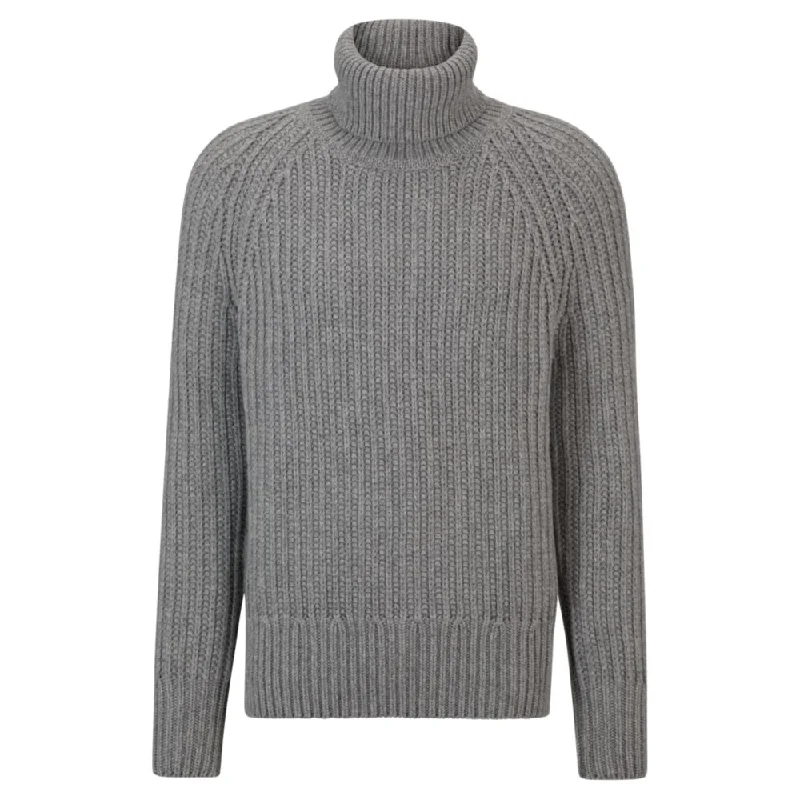 Rollneck sweater in virgin wool and cashmere