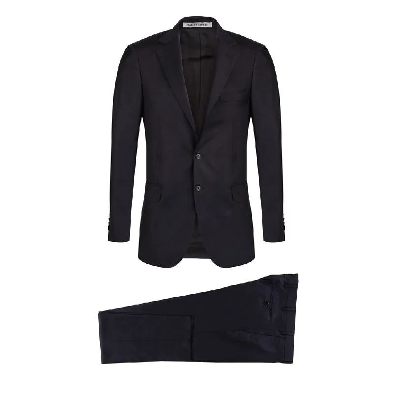 SARTORIAL EDGE Notch Lapel Single Breasted Drop 8 Suit NAVY REG