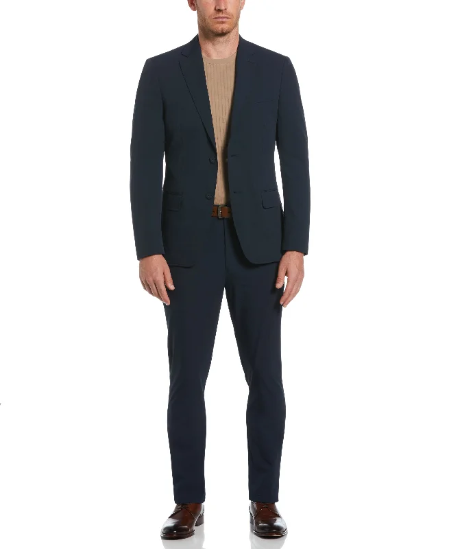 Slim Fit Navy Single Breasted Tech Suit