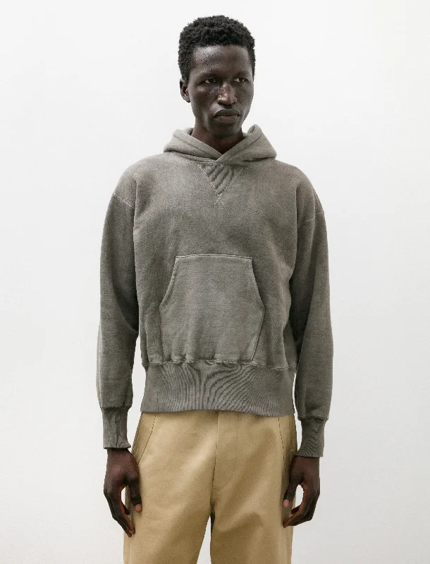 Lot 606 Hooded Sweatshirt Logwood Dyed Grey