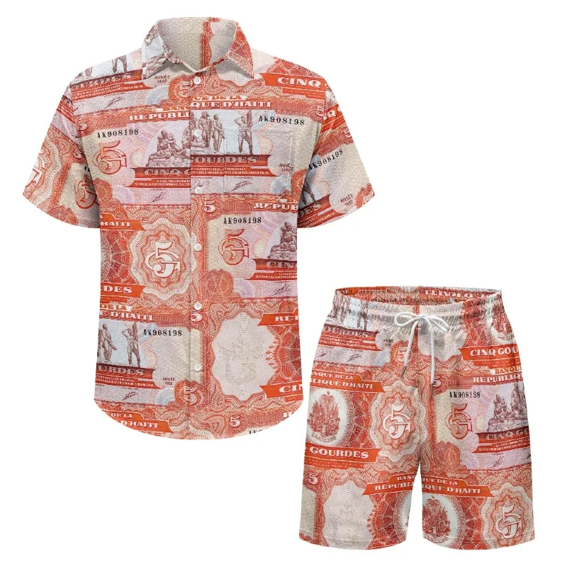 TMMG HAITI HAITIAN MONEY CINQ GOURDES CABANA MEN'S SET