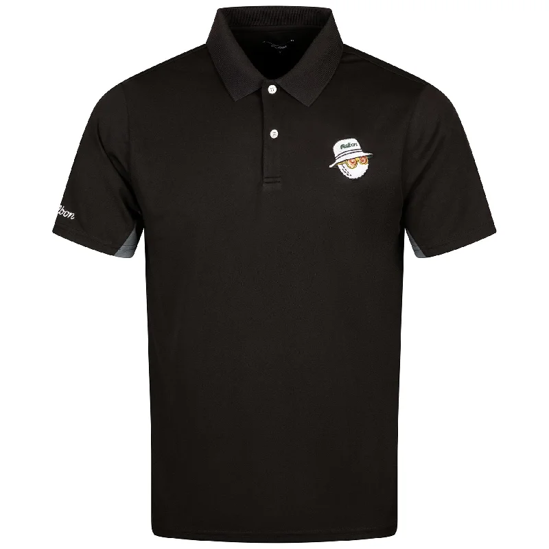 Evergreen Paneled Performance Pique Polo Black/Charcoal - 2024