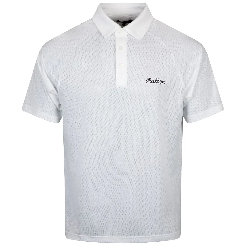 Evergreen Raglan Sleeve Mesh Polo White - 2024