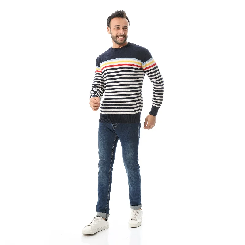 Horizon Stripes Pattern Slip On Pullover