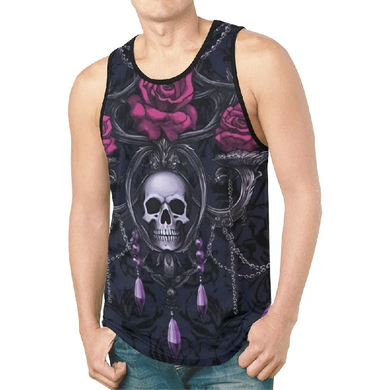 Men's Black Skull Tank Top