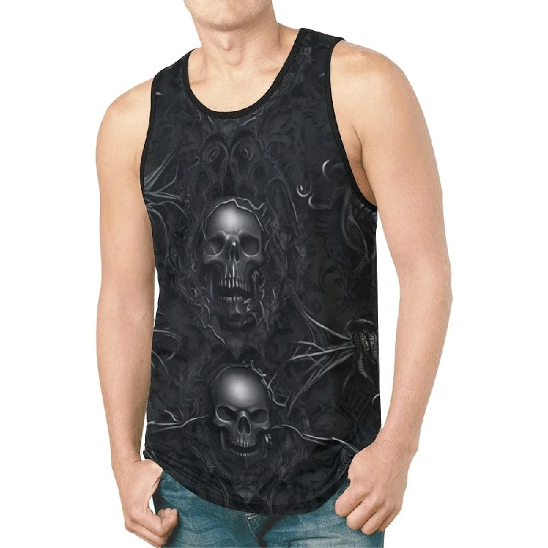 Men's Scary Skull Black Tank Top