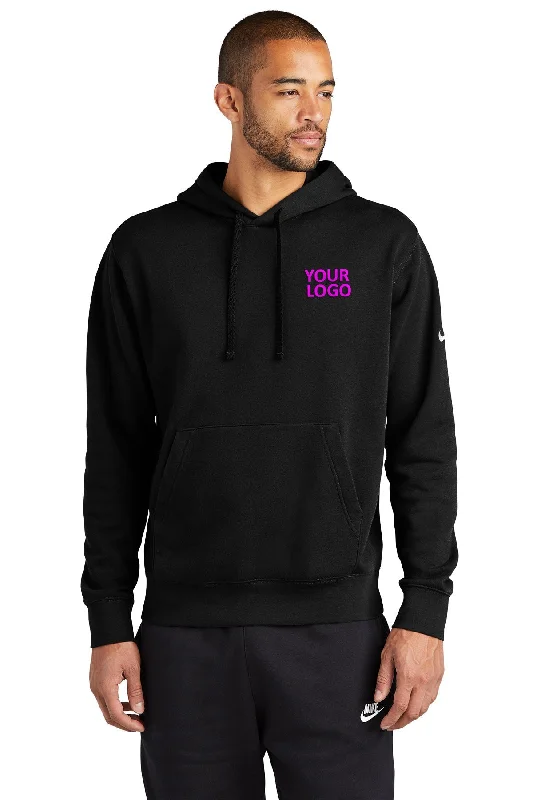 Nike Club Swoosh Customized Hoodies, Black