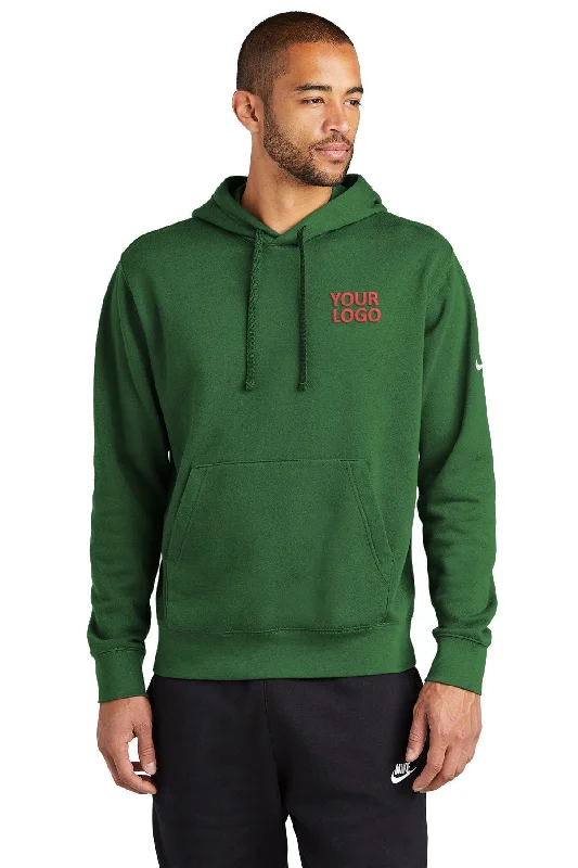 Nike Club Swoosh Customized Hoodies, Gorge Green