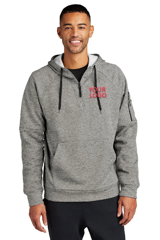 Nike Therma-FIT Pocket Fleece Custom Hoodies, Dark Grey Heather