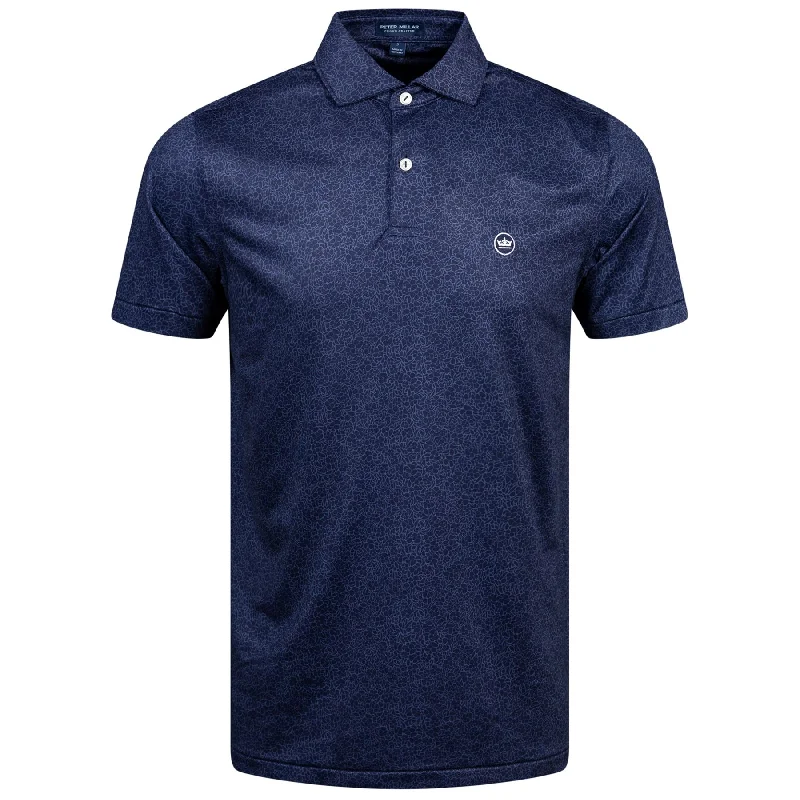 Parkinson Floral Performance Jersey Polo Navy - AW24