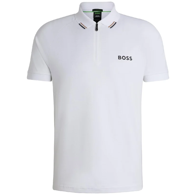 Philix MB 3 Quarter Zip Polo White - AW24