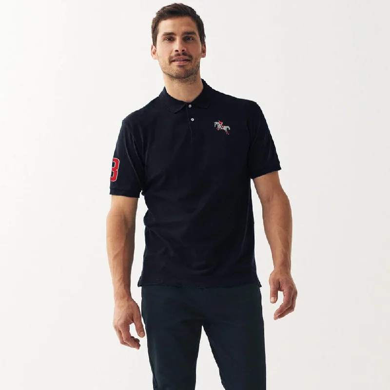 Polo Republica Men's Jumping Horse & 8 Embroidered Polo Shirt