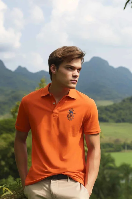 Polo Republica Men's Pony Polo Crest & 8 Embroidered Short Sleeve Polo Shirt