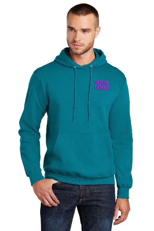 Port & Company Core Fleece Branded Hoodies, Teal