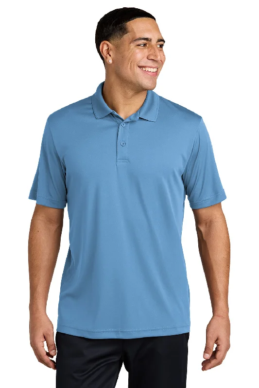 Sport-Tek Mens Competitor Moisture Wicking Short Sleeve Polo Shirt - Carolina Blue